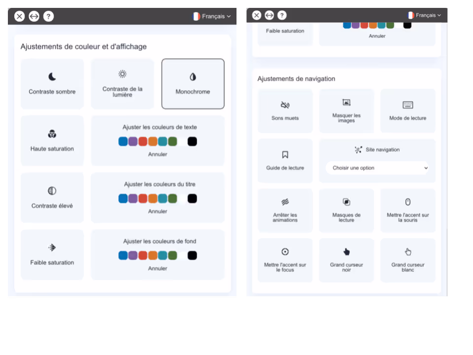Accessibilité du Flipbook - Adaptations au handicap