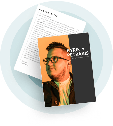 Creative resume and cover letter template with modern personal branding design