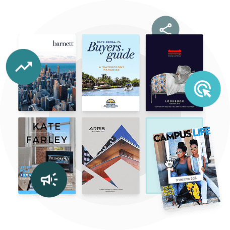 Collection of digital publications representing team collaboration and shared publishing workflows i Collection of digital publications representing team collaboration and shared publishing workflows i