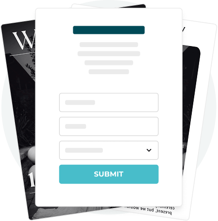 Digital form overlay on medical brochures — showing how Paperturn enables healthcare providers to em