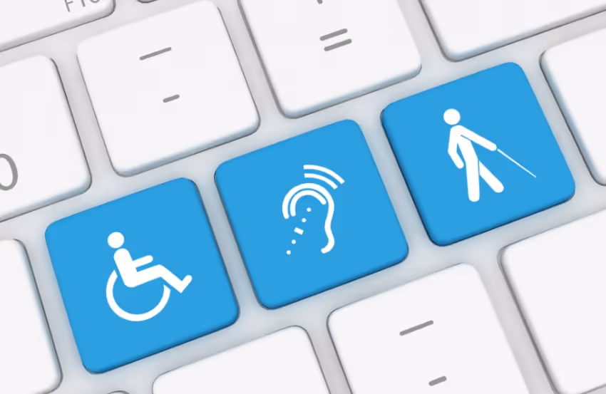 A section of an Apple keyboard with three keys for accessibility A section of an Apple keyboard with three keys for accessibility
