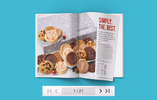 a flipbook showing the jump to first and last page feature 