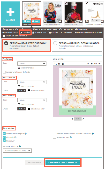 Personaliza tu flipbook - Personalizar este flipbook