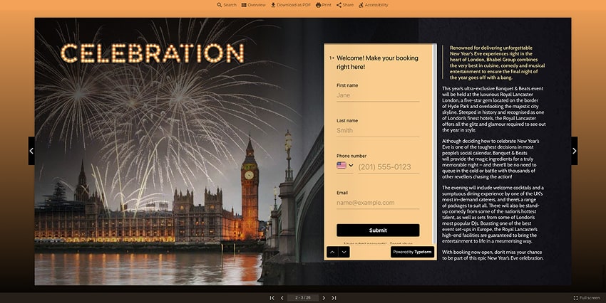 An iFrame-integrated survey