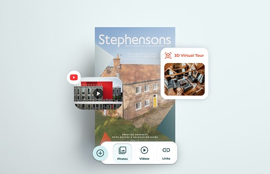 A flipbook with the iFrame Widget and other interactive features like image, video and link embed