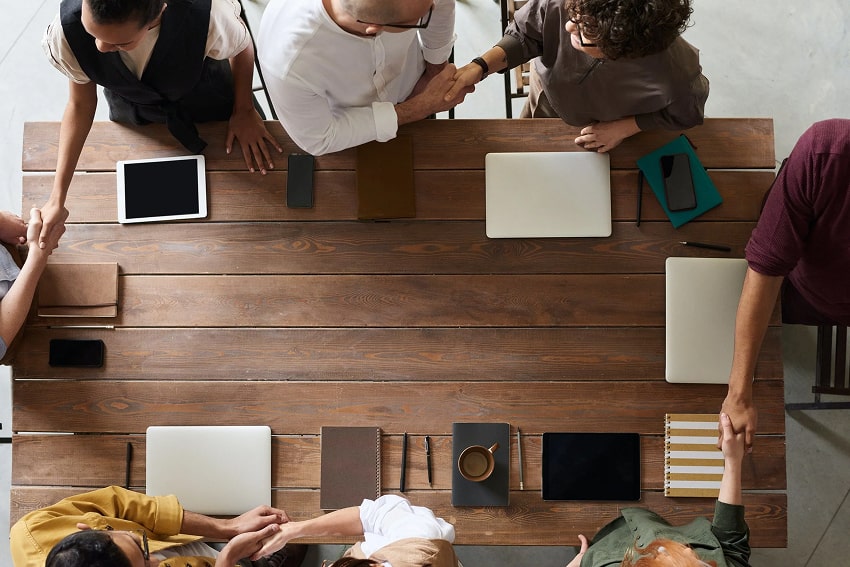 People collaborating together