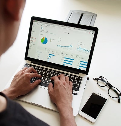 Checking statistics on a laptop