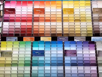 Different shades of colors on display Different shades of colors on display