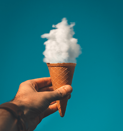 Creativity (cloud ice-cream cone)