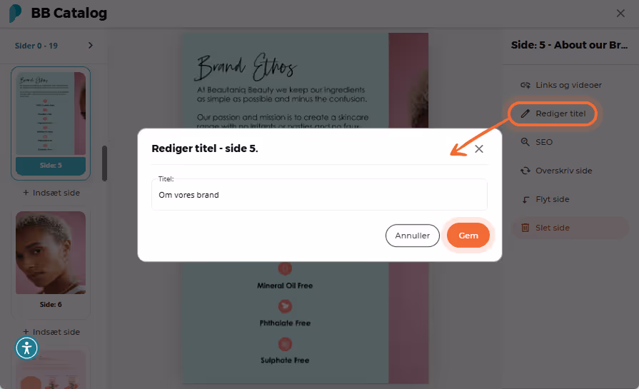 Sideindstillinger for SEO med visning af felterne Beskrivelse, Nøgleord og Tekst. Sideindstillinger for SEO med visning af felterne Beskrivelse, Nøgleord og Tekst.