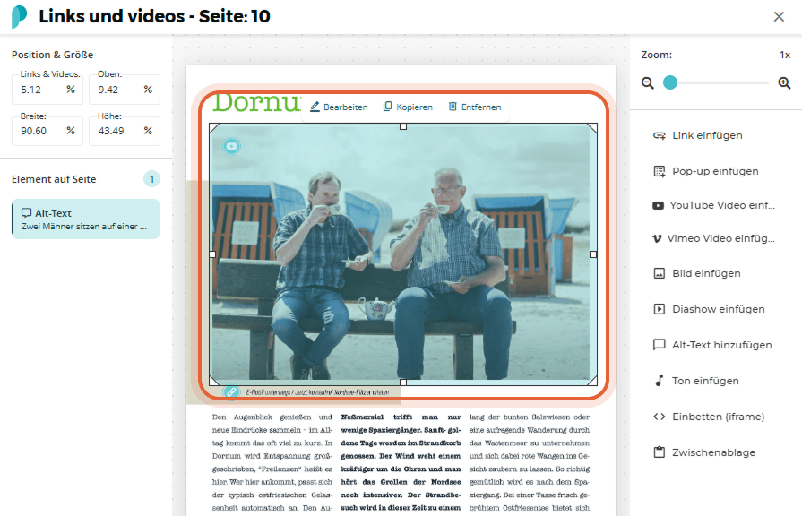 Beispiel für das Alt-Text-Feld um das Bild