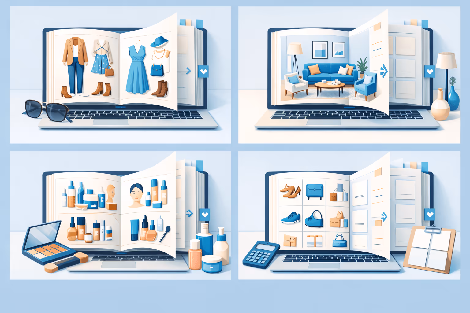 Digital flipbooks for fashion, furniture, beauty and wholesale retail brands