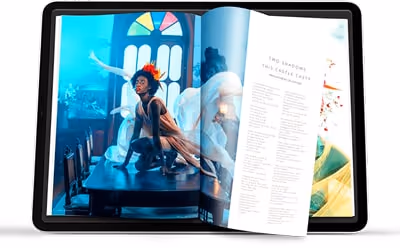 A flipbook opened on an iPad A flipbook opened on an iPad