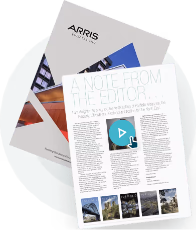 Brochure numérique interactive avec fonctionnalité vidéo intégrée, créée à l’aide de la capture de leads Paperturn et…