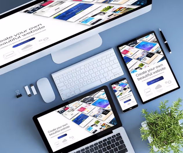 Electronic devices on a desk Electronic devices on a desk