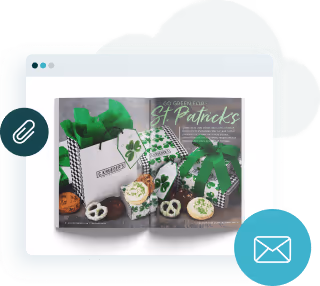 Published flipbook being shared via link and email from a
  browser window