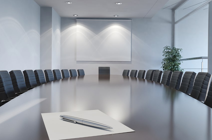 Empty meeting room