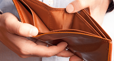 Empty wallet
