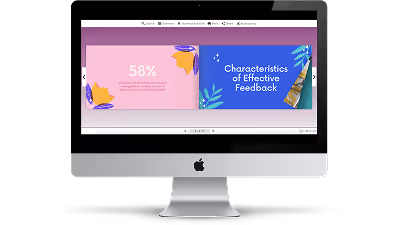 A digital flipbook displaying a flipbook on an iMac