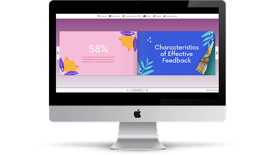 A digital flipbook displaying a flipbook on an iMac