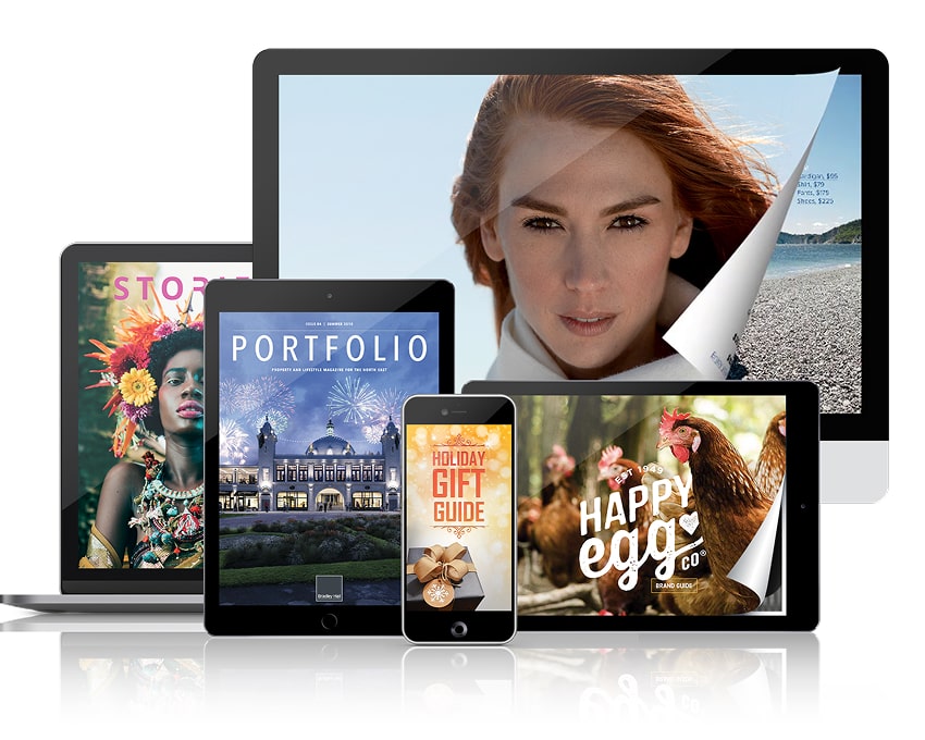 Different flipbook covers being shown on different devices