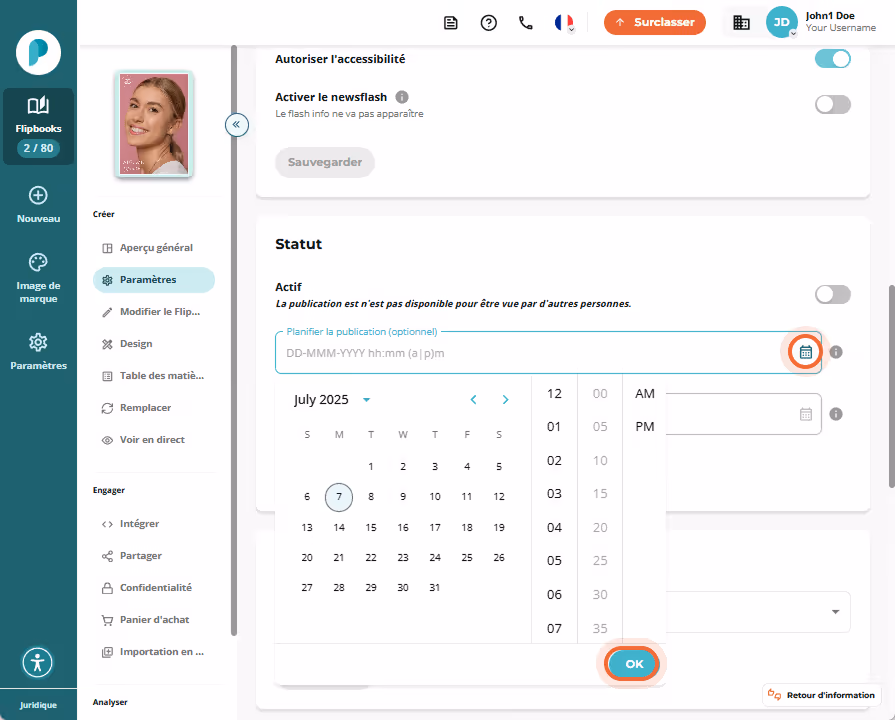 Faites défiler jusqu'à la section 