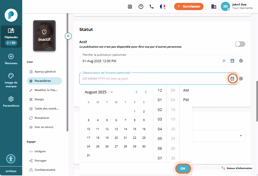 Faites défiler jusqu'à la section 