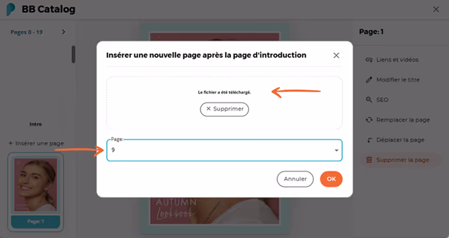 Écran de confirmation après le téléchargement d’une nouvelle page, et l’utilisateur définit l’emplac Écran de confirmation après le téléchargement d’une nouvelle page, et l’utilisateur définit l’emplac