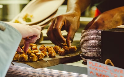 Free food samples (representing marketing tailored to taste and smell)