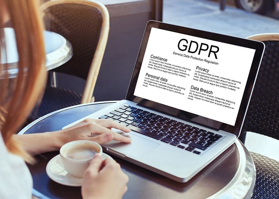 Person looking up GDPR on a computer