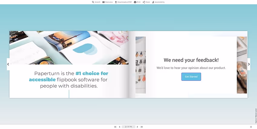 A feedback poll integrated into a flipbook with the iFrame widget. A feedback poll integrated into a flipbook with the iFrame widget.