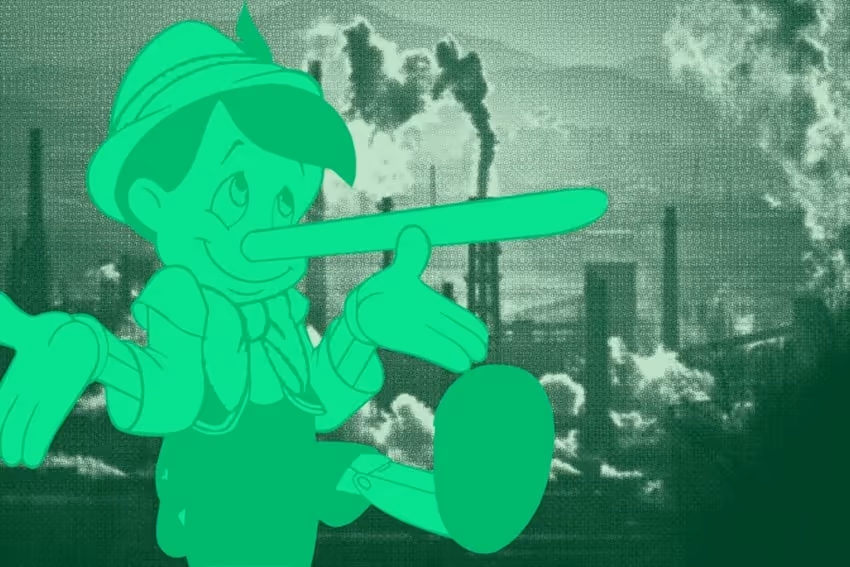 Pinocchio with long green nose Pinocchio with long green nose