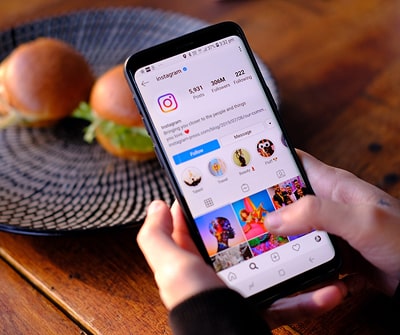 Instagram on mobile phone