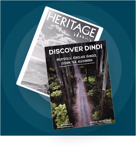 Deux couvertures de brochures digitales superposées au design moderne et immersif.