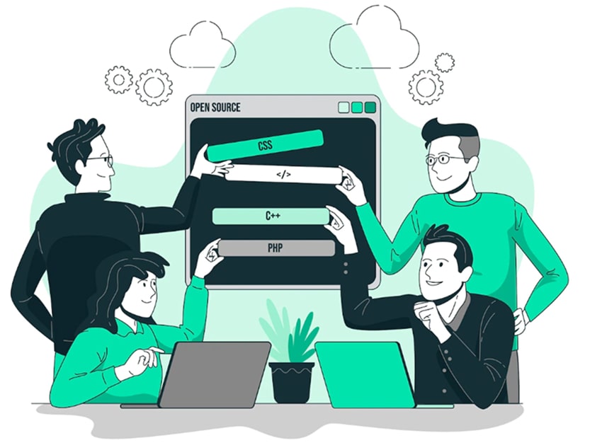 Open source concept illustration