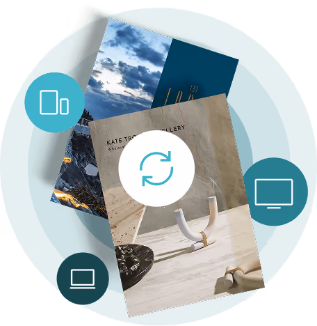 PDF converti en flipbook en ligne avec des éléments interactifs et des indicateurs de partage prêts à l’emploi dans Paperturn