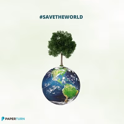 Globe with green tree