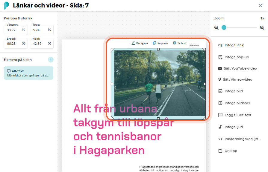 Exempel på alt-textfältet runt bilden Exempel på alt-textfältet runt bilden