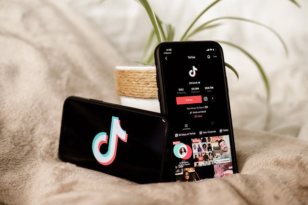 TikTok app displayed on a mobile phone