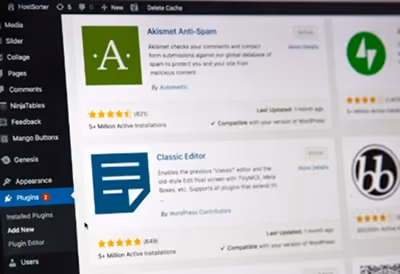 Website plugins. Image source: https://unsplash.com/photos/sSPzmL7fpWc 