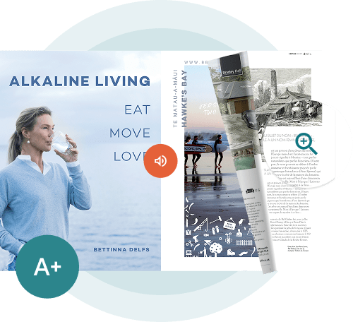 Digital publication with accessibility icons — showing how Paperturn helps government agencies creat