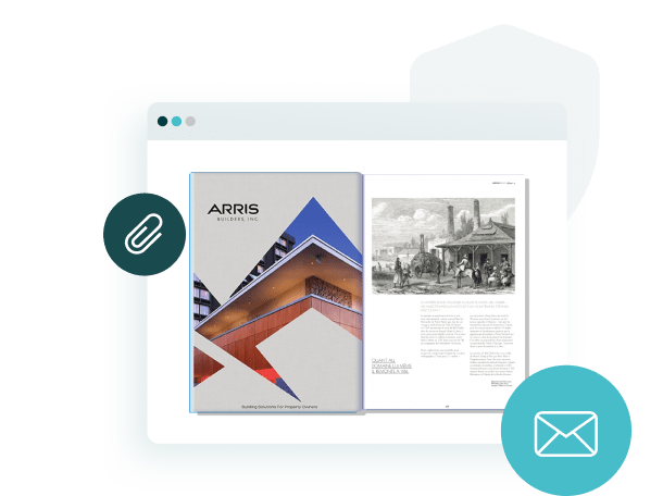 Open digital flipbook with video icon and page turn, representing team collaboration, roles, and approval workflows in Paperturn Open digital flipbook with video icon and page turn, representing team collaboration, roles, and approval workflows in Paperturn