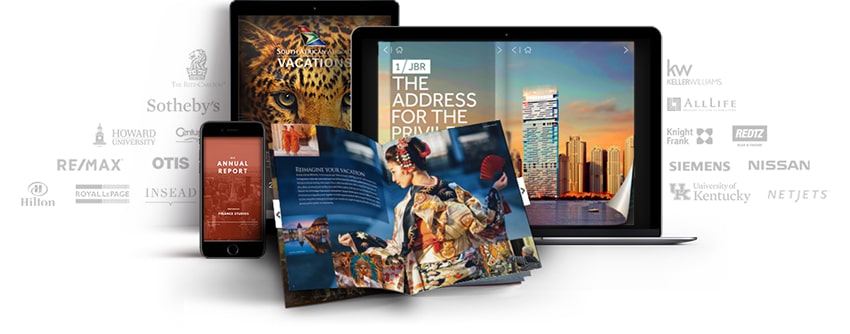 Digital flipbooks on different devices