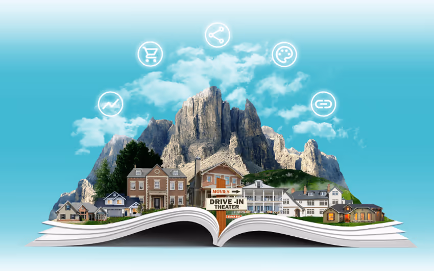 A flipbook displaying it’s own world filled with various interactive features such as links, videos, A flipbook displaying it’s own world filled with various interactive features such as links, videos,