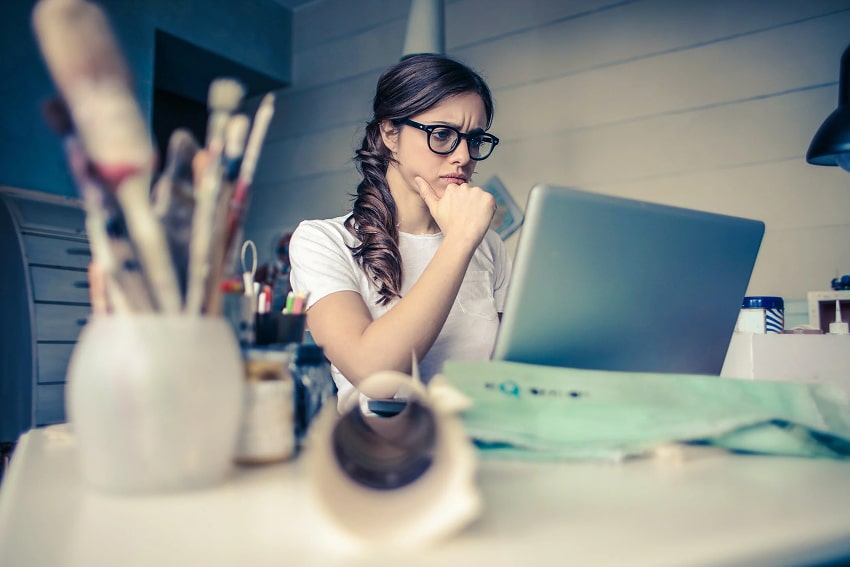This woman might be wondering what to consider when working with interactive content.