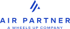 Blue logo of Air Partner, featuring a stylized “A” symbol above the company name in uppercase letter Blue logo of Air Partner, featuring a stylized “A” symbol above the company name in uppercase letter