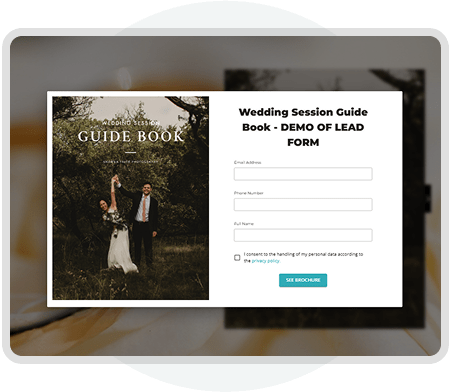 Example of a lead capture form in a Paperturn digital brochure for collecting viewer information bef Example of a lead capture form in a Paperturn digital brochure for collecting viewer information bef